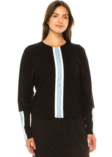 Cerulean Stripe Sleeve Tee