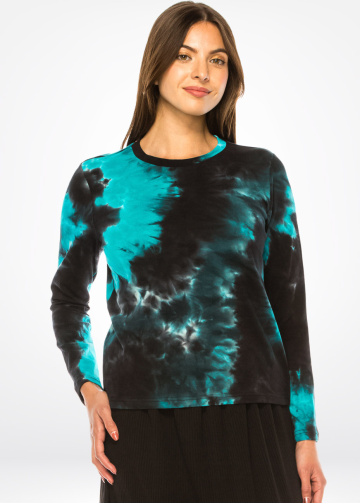 Azure Mist Tie-Dye Long Sleeve Tee