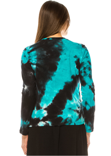 Azure Mist Tie-Dye Long Sleeve Tee