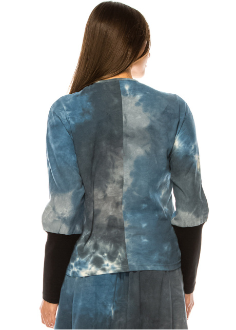 Misty Blue Henley Soft Tee