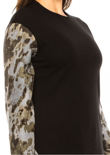 Printed Sleeve Casual Tee