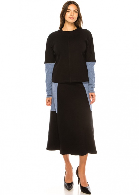 Sapphire Accent A-Line Modest Skirt