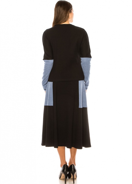 Sapphire Accent A-Line Modest Skirt