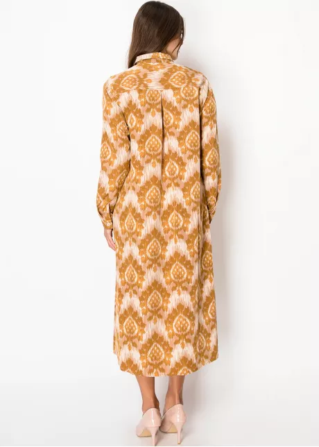 Golden Sand Button-Down Dress