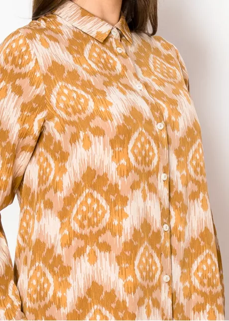 Golden Sand Button-Down Dress
