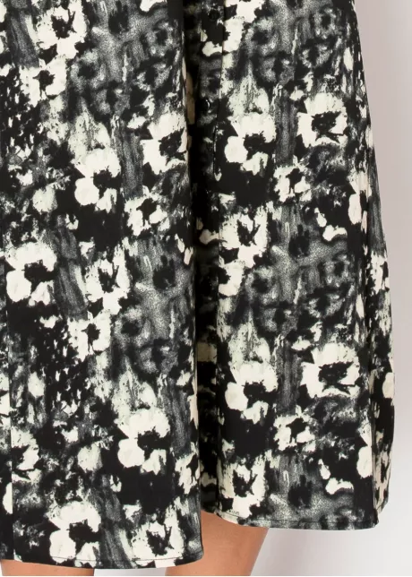Shadow Bloom Long-Sleeve Dress