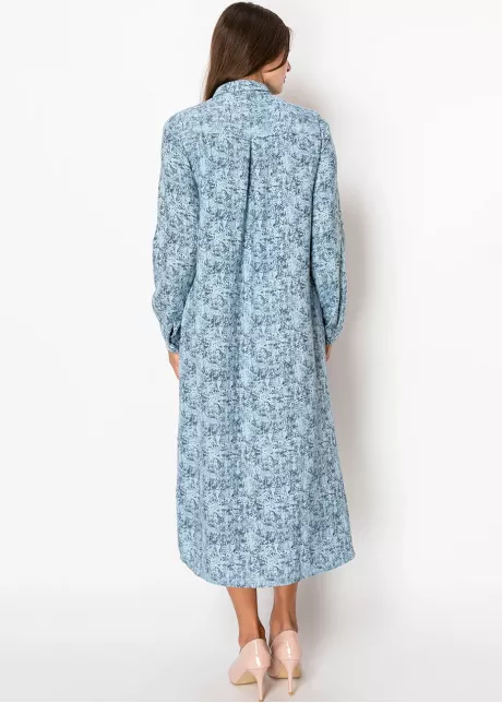 Cloudy Blue Shirt Dress