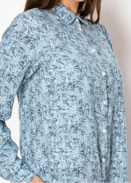 Cloudy Blue Shirt Dress