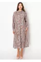 Amber & Rose Paisley Belted Shirt Dress