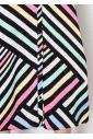 Graphic Pastel Stripe Shirt Dress