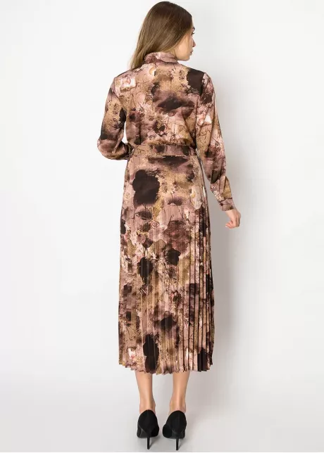 Rosewood Pleated Midi Dress