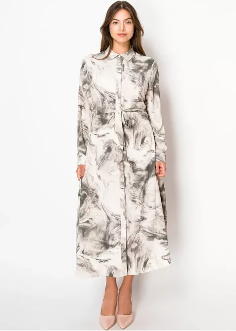 Black & White Marble Shirt Dress Black & White Marble Shirt Dress
