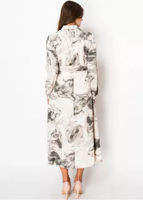 Black & White Marble Shirt Dress