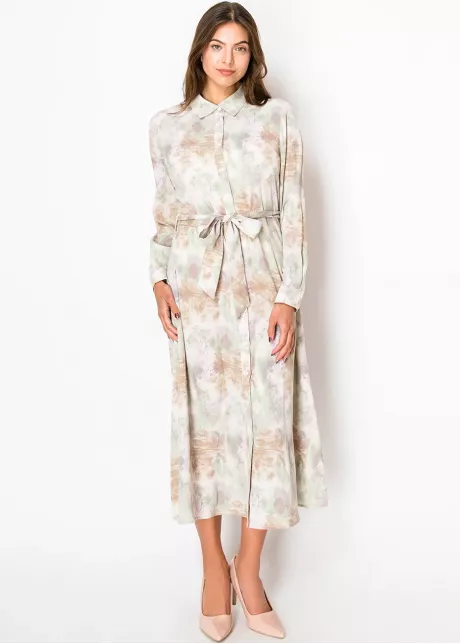 Lavender Sage Belted Dress