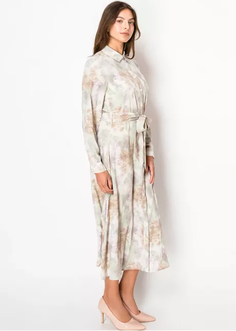 Lavender Sage Belted Dress