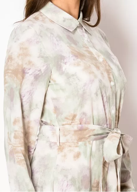 Lavender Sage Belted Dress