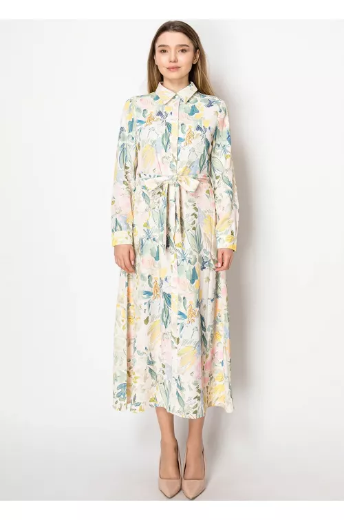 Spring Hues Floral Dress