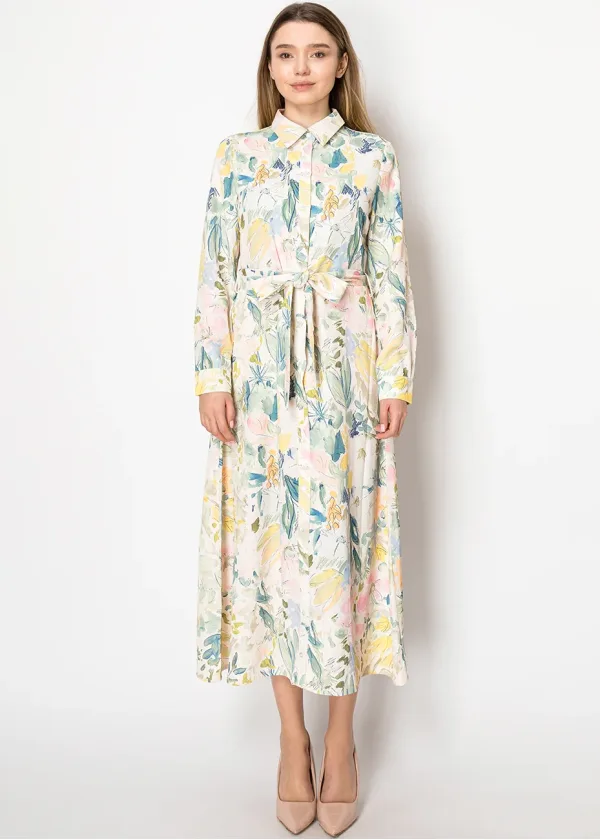Spring Hues Floral Dress
