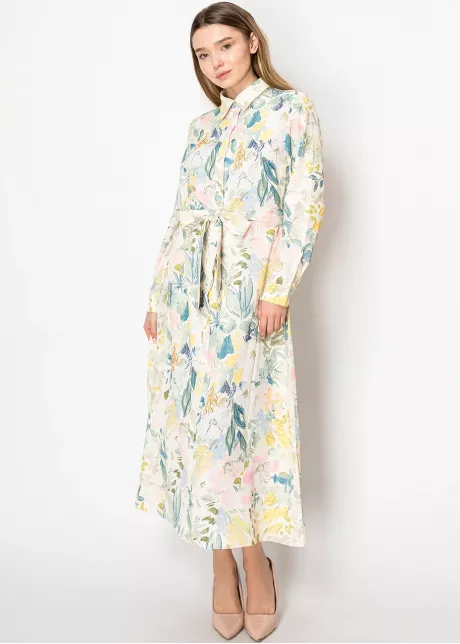 Spring Hues Floral Dress