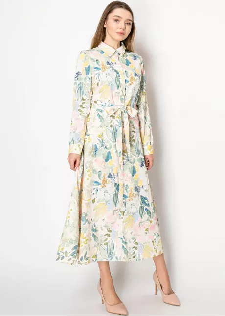 Spring Hues Floral Dress