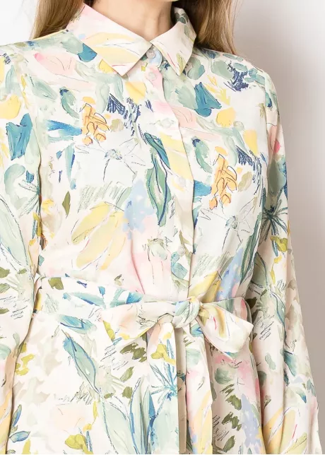 Spring Hues Floral Dress