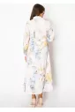 Soft Cloud Watercolor Shirt Dress