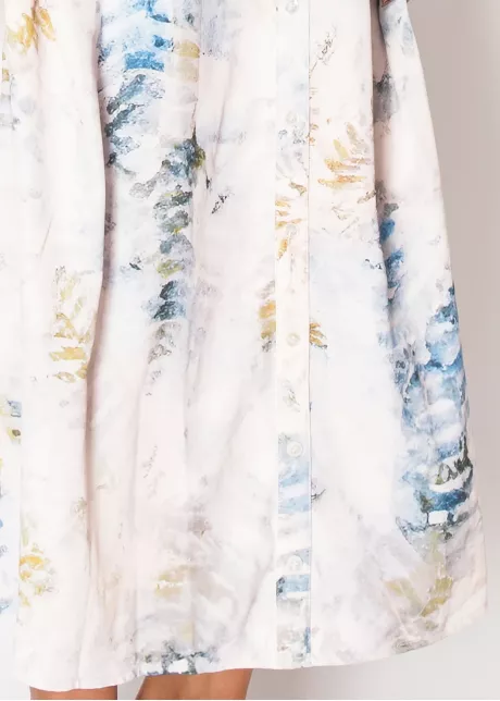 Soft Cloud Watercolor Shirt Dress