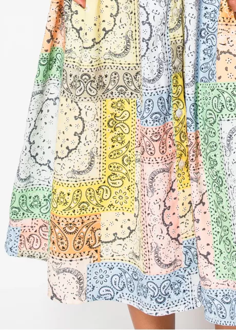 Multi-Hue Patchwork Dress
