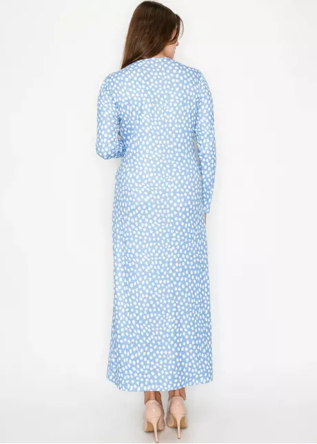 Sky Dot Tie-Waist Dress