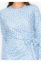 Sky Dot Tie-Waist Dress