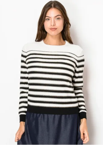 Classic Black & White Stripe Sweater