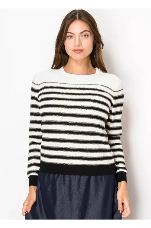 Classic Black & White Stripe Sweater