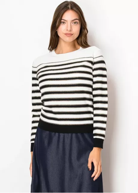 Classic Black & White Stripe Sweater