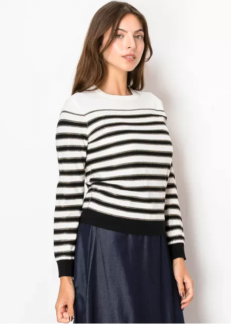 Classic Black & White Stripe Sweater