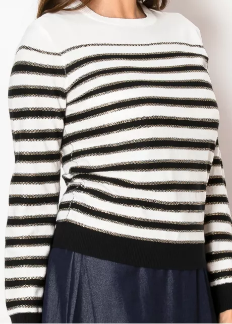 Classic Black & White Stripe Sweater