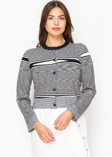 Black and White Graphic Cardigan