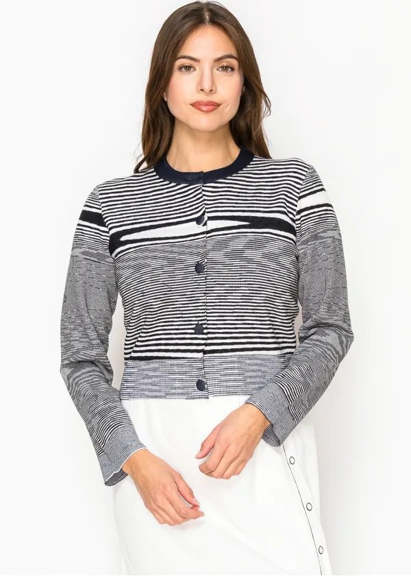 Black and White Graphic Cardigan