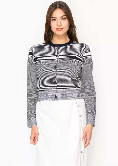 Black and White Graphic Cardigan