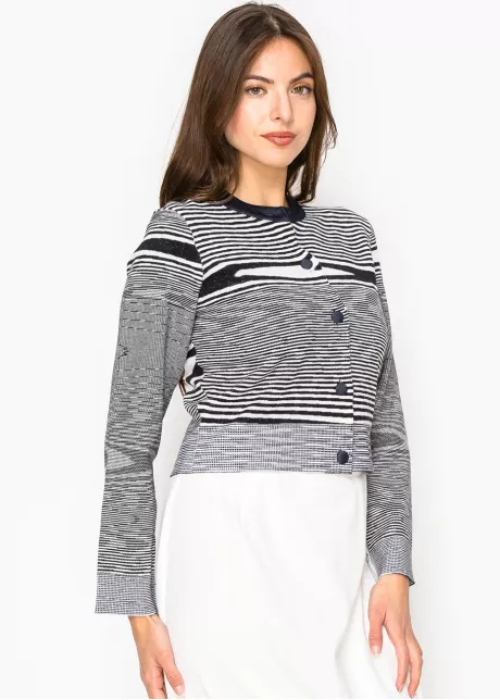 Black and White Graphic Cardigan