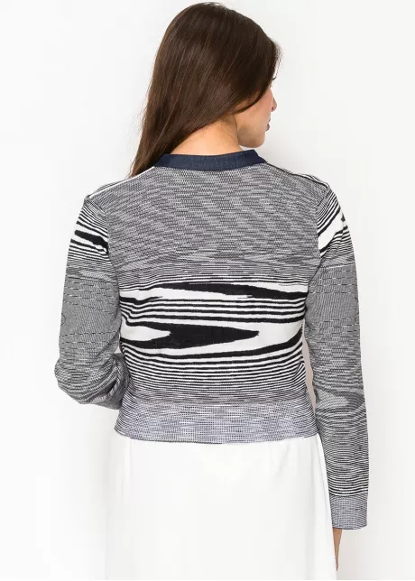 Black and White Graphic Cardigan