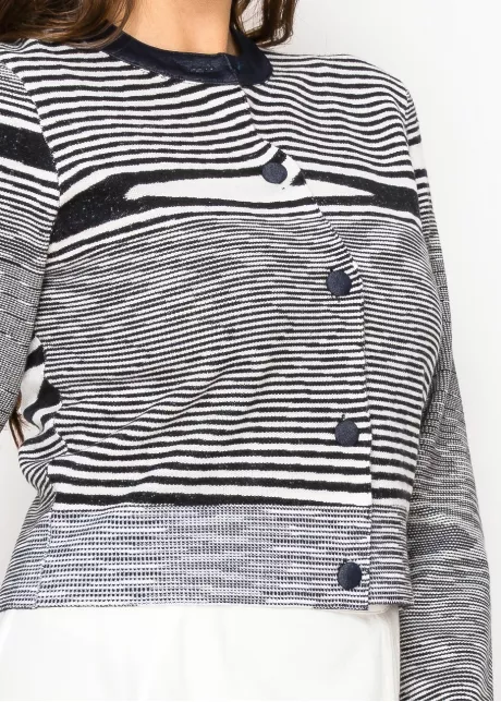 Black and White Graphic Cardigan