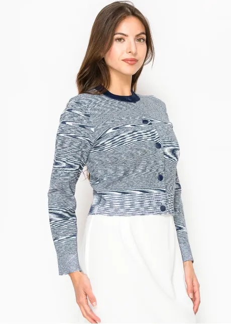 Tidal Stripe Knit Cardigan