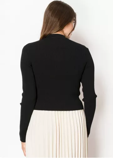 Black Ribbon Button Cardigan | Modest Women Clothing - YAL