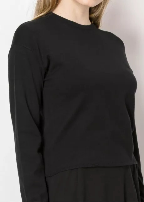 Classic Black Knit Pullover
