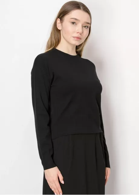 Classic Black Knit Pullover