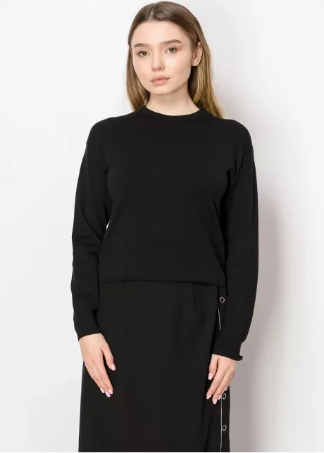 Classic Black Knit Pullover