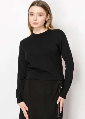 Classic Black Knit Pullover