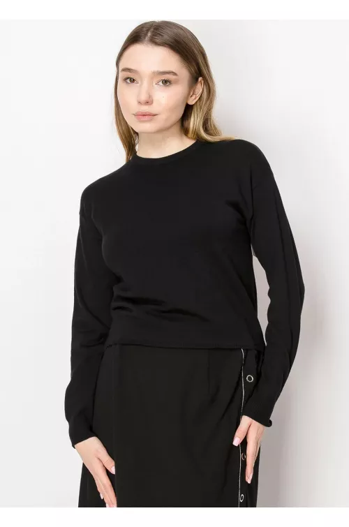 Classic Black Knit Pullover