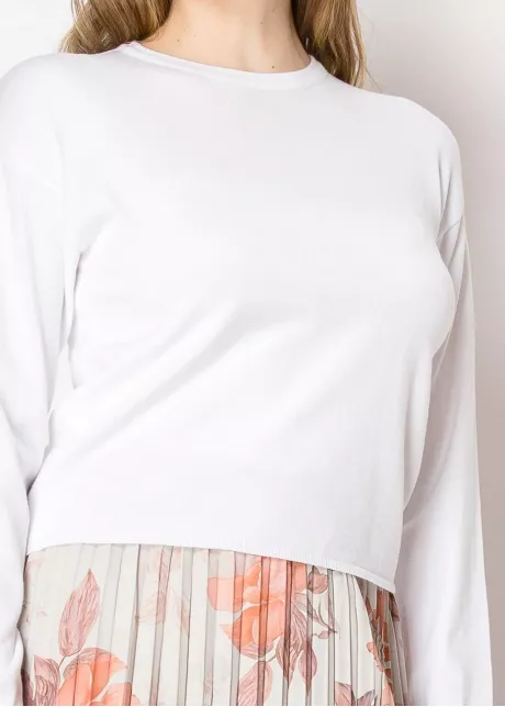 Simple White Crewneck Sweater