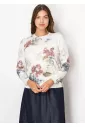 Off-White & Floral Harmony Sweater